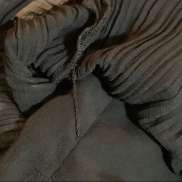 Madewell Tank Top Women’s Small Black Sheer Lined Crinkle Button Hole Tie Swing. - Picture 8 of 16